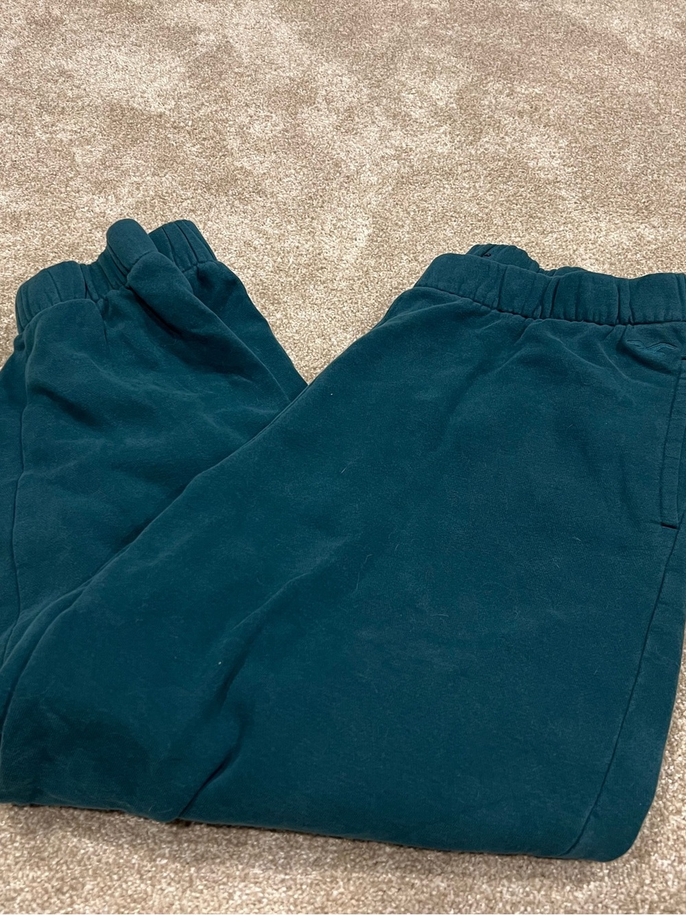 Hollister Teal Elastic Waist Jogger Pants